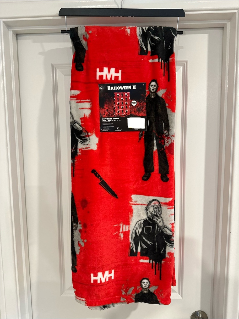 Universals Michael Myers Red Halloween II Blanket